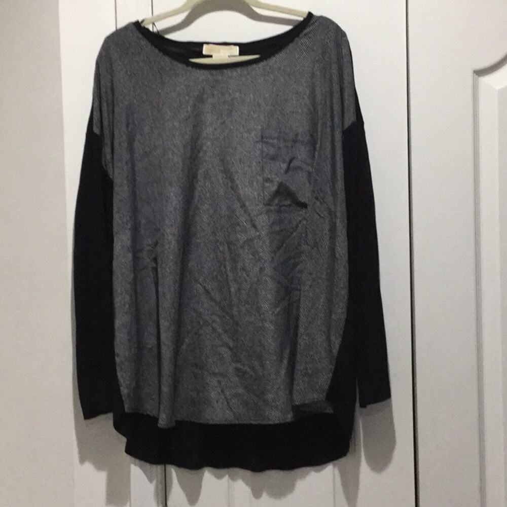 Michael Kors 3x Black w/herringbone hi/low worn 1